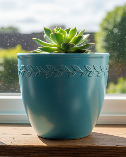 Premium Ceramic Planter - Blue