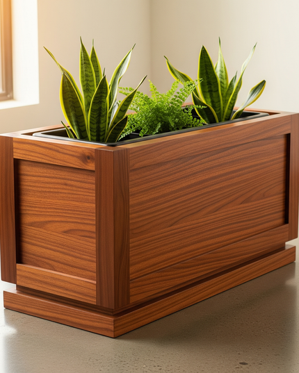 Wooden Rectangular Planter