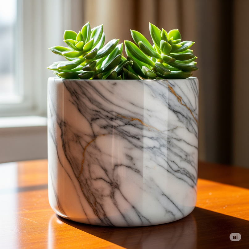 Stone Form Marble Planter